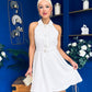 Francesca Button Up Midi Dress White