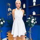Francesca Button Up Midi Dress White