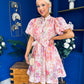 Mairead Embellished Mini Shirt Dress Floral