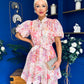 Mairead Embellished Mini Shirt Dress Floral