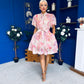 Mairead Embellished Mini Shirt Dress Floral