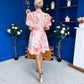 Mairead Embellished Mini Shirt Dress Floral