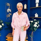 Barbara Detailed Top & Trouser Set Baby Pink