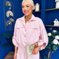 Barbara Detailed Top & Trouser Set Baby Pink
