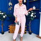 Barbara Detailed Top & Trouser Set Baby Pink