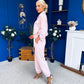 Barbara Detailed Top & Trouser Set Baby Pink