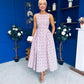 Delilah Detailed Occasion Midi Dress Pink