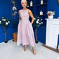 Delilah Detailed Occasion Midi Dress Pink