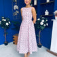 Delilah Detailed Occasion Midi Dress Pink