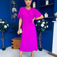 Naomi Gold Clasp Detailed Midi Dress Orchid