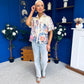 Hazel Puff Sleeve Crochet Blouse Cream