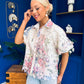 Hazel Puff Sleeve Crochet Blouse White