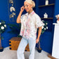 Hazel Puff Sleeve Crochet Blouse White