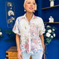 Hazel Puff Sleeve Crochet Blouse White
