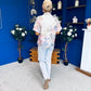 Hazel Puff Sleeve Crochet Blouse White