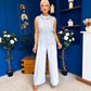 Illa Crochet Top, Cami & Trouser Set Blue