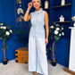 Illa Crochet Top, Cami & Trouser Set Blue