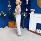 Illa Crochet Top, Cami & Trouser Set Blue
