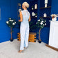 Illa Crochet Top, Cami & Trouser Set Blue