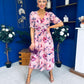 Mirren Banded Midi Dress Floral Blush