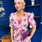 Mirren Banded Midi Dress Floral Blush