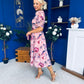 Mirren Banded Midi Dress Floral Blush