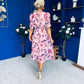 Mirren Banded Midi Dress Floral Blush