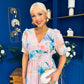 Mirren Banded Midi Dress Floral Pwr Pink