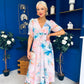 Mirren Banded Midi Dress Floral Pwr Pink
