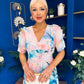 Mirren Banded Midi Dress Floral Pwr Pink