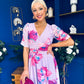Mirren Banded Midi Dress Floral Lavender