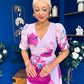 Mirren Banded Midi Dress Floral Lavender