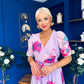 Mirren Banded Midi Dress Floral Lavender