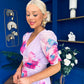 Mirren Banded Midi Dress Floral Lavender