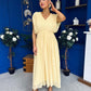 Finley Gathered Detail Midi Dress Yellow