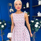 Delilah Detailed Occasion Midi Dress Pink