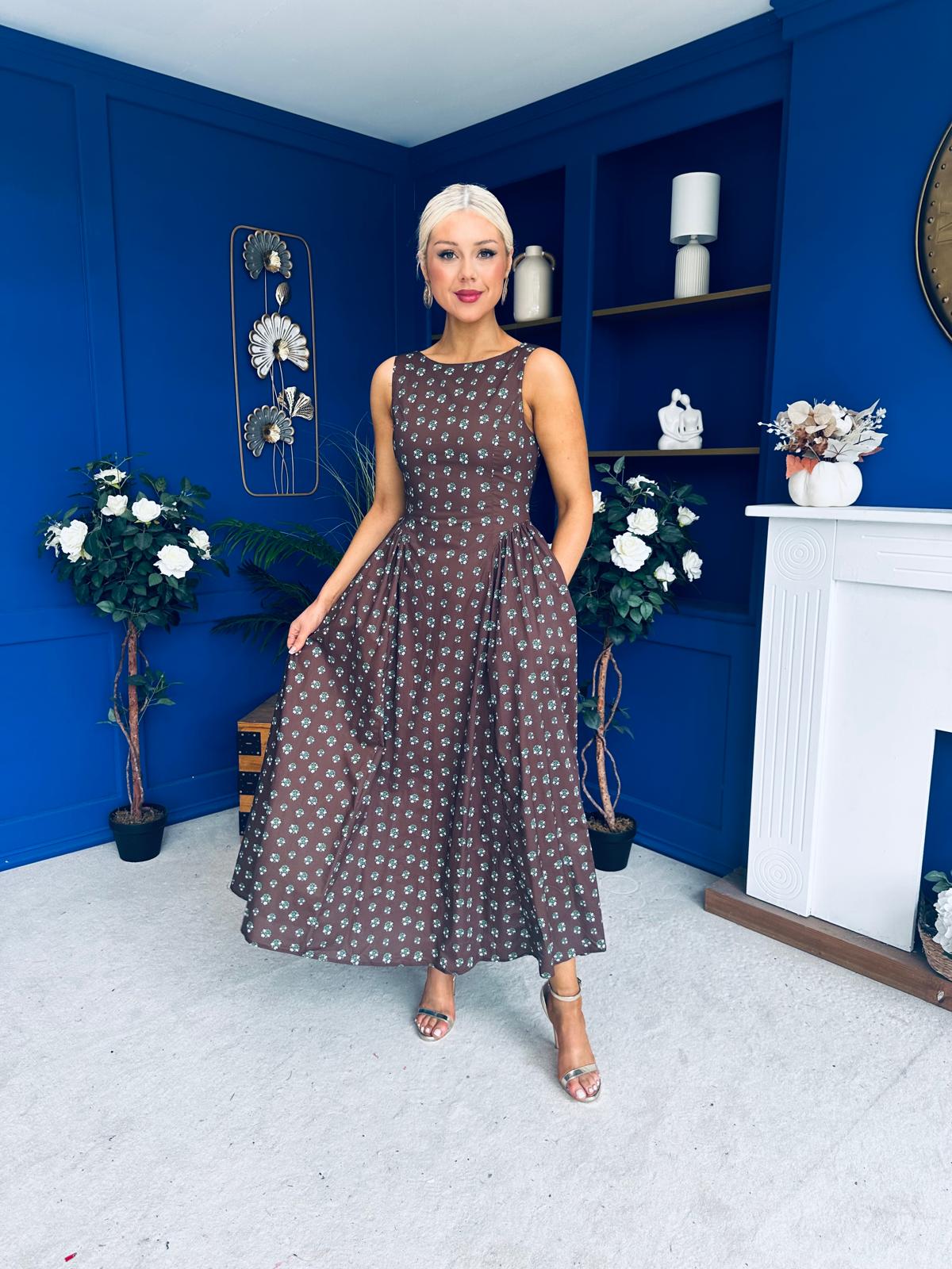 Delilah Detailed Occasion Midi Dress Coco