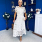 Darla Crochet Top & Skirt Set Cream