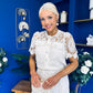 Darla Crochet Top & Skirt Set Cream