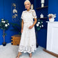Darla Crochet Top & Skirt Set Cream