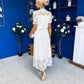 Darla Crochet Top & Skirt Set Cream