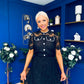 Darla Crochet Top & Skirt Set Black