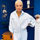 Barbara Detailed Top & Trouser Set Baby Blue