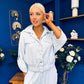 Barbara Detailed Top & Trouser Set Baby Blue