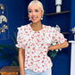 Gina Lace Trim Blouse Floral
