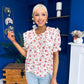Gina Lace Trim Blouse Floral