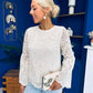Yvonne Lace Detailed Top Cream