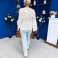 Yvonne Lace Detailed Top Cream
