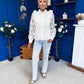 Emelia Embellished Lace Blouse White