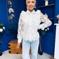 Emelia Embellished Lace Blouse White